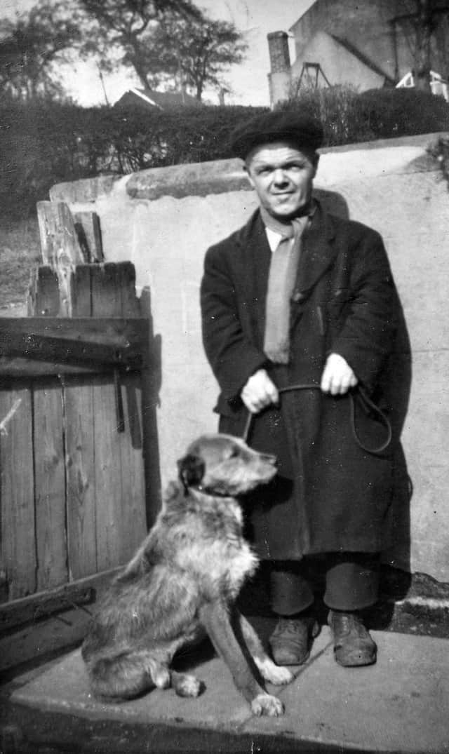 Little Billy in the 1940s. The dog is thought to have been called Nip.