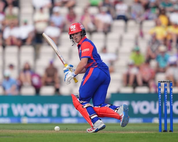 Thomas Rew bats for Southern Brave.
