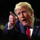 President Donald Trump speaks at a campaign rally