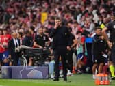 Manchester United manager Michael Carrick reacts
