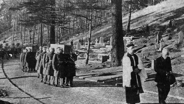 The funeral of the German aircrew at Bridgnorth Cemetery