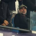 Former Manchester City manager Pep Guardiola in the stands