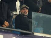 Former Manchester City manager Pep Guardiola in the stands