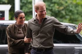 The Duke and Duchess of Sussex arrive at the Australian National Veterans Arts Museum in Melbourne