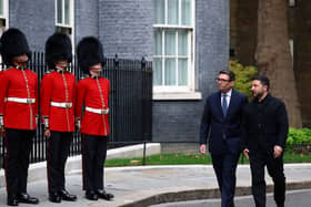 Volodymyr Zelensky with Andy Burnham