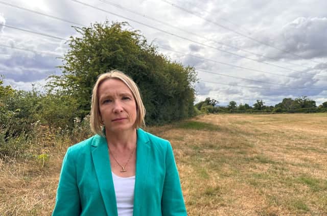 Helen Morgan MP in Lower Frankton, where a new substation could be built