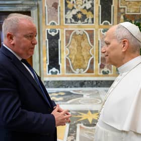 Mark Pritchard MP meeting Pope Leo