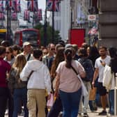 Shoppers on the high street
