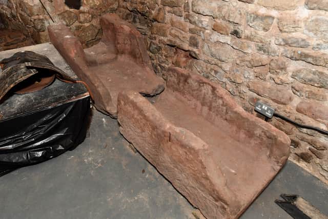 The stone coffin believed to have once held the remains of John de Somery
Tim Thursfield/Iconic Media Group