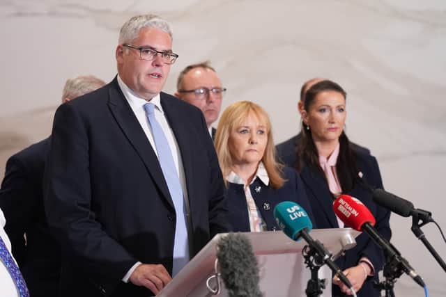 DUP leader Gavin Robinson (Niall Carson/PA)