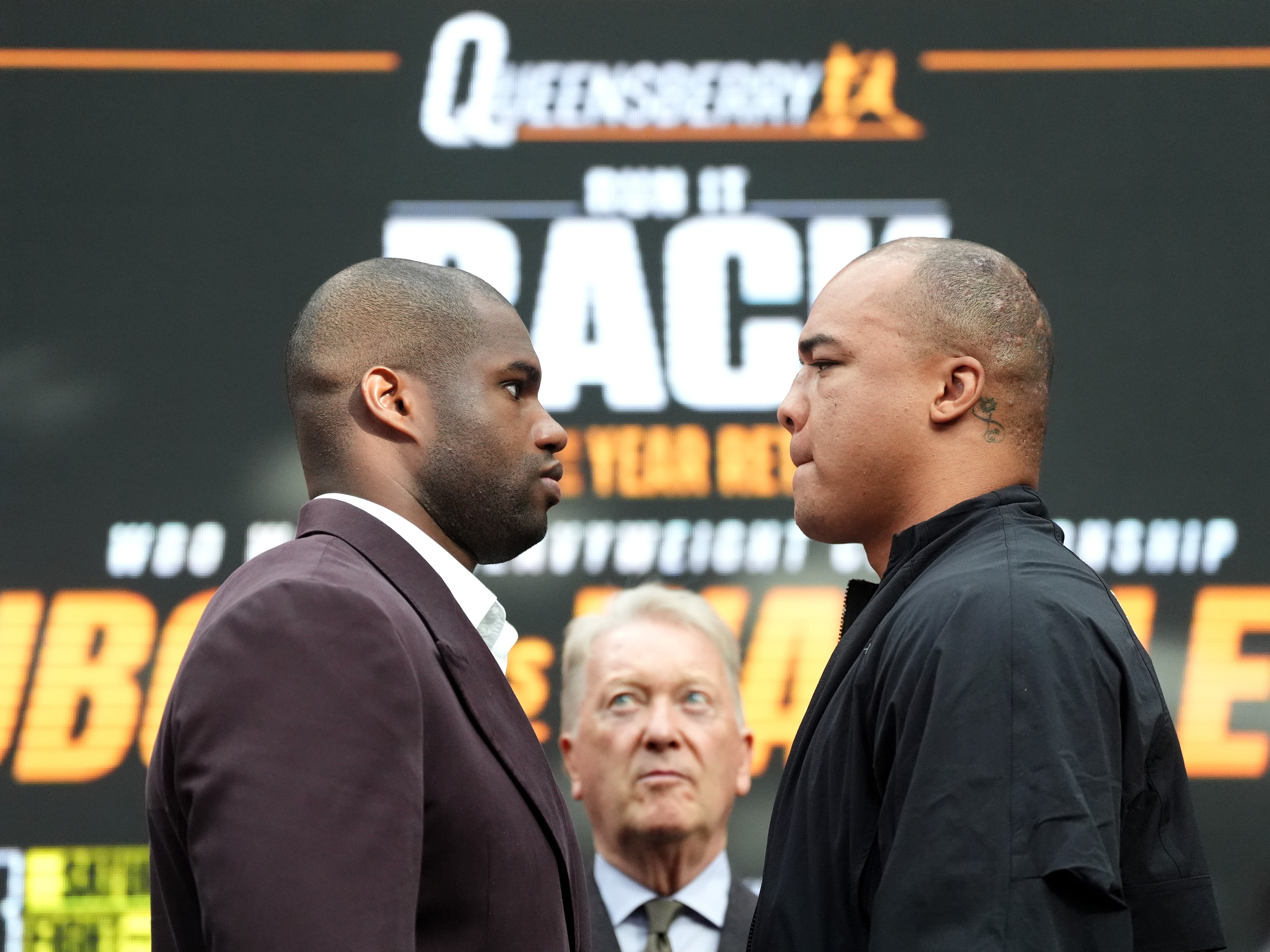 Daniel Dubois (left) and Fabio Wardley face off ahead of their rematch on Saturday