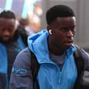 Manchester City’s Marc Guehi arrives at a game