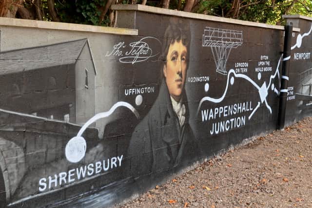 The new mural at Wappenshall Wharf in Telford by artist, Adam Pekr