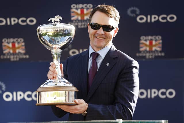 Will Aidan O’Brien be hoisting the trophy again? (Nigel French/PA)