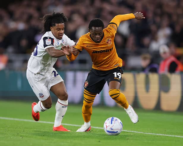 Wolves winger Rafiki Said (right) on his home debut 