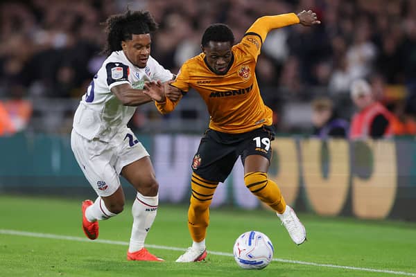 Wolves winger Rafiki Said (right) on his home debut 