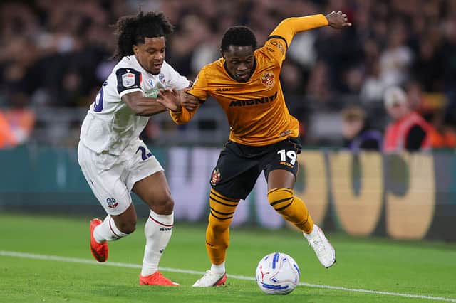 Wolves winger Rafiki Said (right) on his home debut