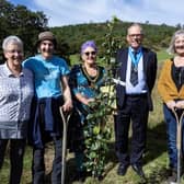  Llanwrtyd Community Association-Sue Hazell, Jen Walsby, Lynda Pace-Avery and Catherine Wilson with Powys High Sheriff William Watkins