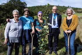  Llanwrtyd Community Association-Sue Hazell, Jen Walsby, Lynda Pace-Avery and Catherine Wilson with Powys High Sheriff William Watkins