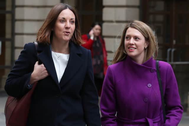 The Deputy First Minister with her wife, former Scottish Labour leader Kezia Dugdale (Andrew Milligan/PA)