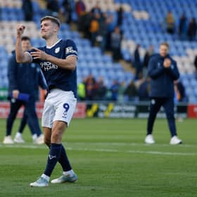 George Lloyd of Shrewsbury Town reacts at full time