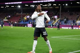 Tawanda Chirewa celebrates Wolves’ victory at Burnley