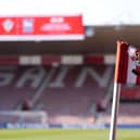 A general view of the corner flag at St Mary's