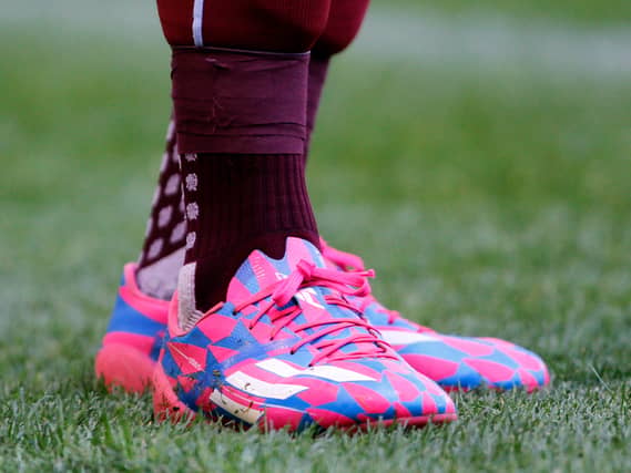 Close up detail of some adidas football boots