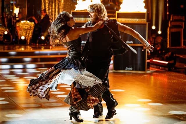 John Nellis and partner Katya Jones (Guy Levy/BBC/PA)