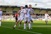 AFC Telford United's Charlie Williams fires the equaliser at home to Darlington.