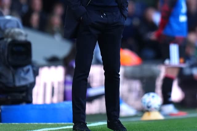 Michael Carrick watches on from the touchline (Annabel Lee-Ellis/PA).