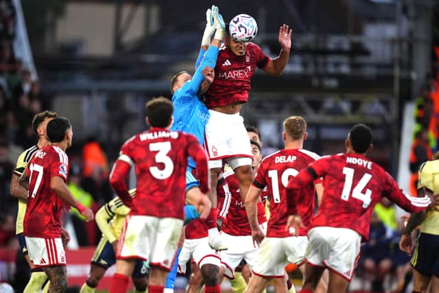 Arsenal struggled to break down stubborn Forest (Mike Egerton/PA).
