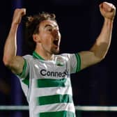 Saints' Dan Williams celebrates after scoring the winning goal against Airbus UK Broughton Picture: James Baylis/FAW