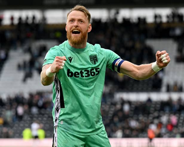 Viktor Johansson celebrates at the final whistle
