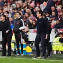 Liverpool boss Andoni Iraola and Brentford manager Keith Andrews