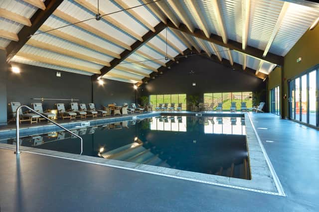 The indoor pool at Mid Wales Love2Stay