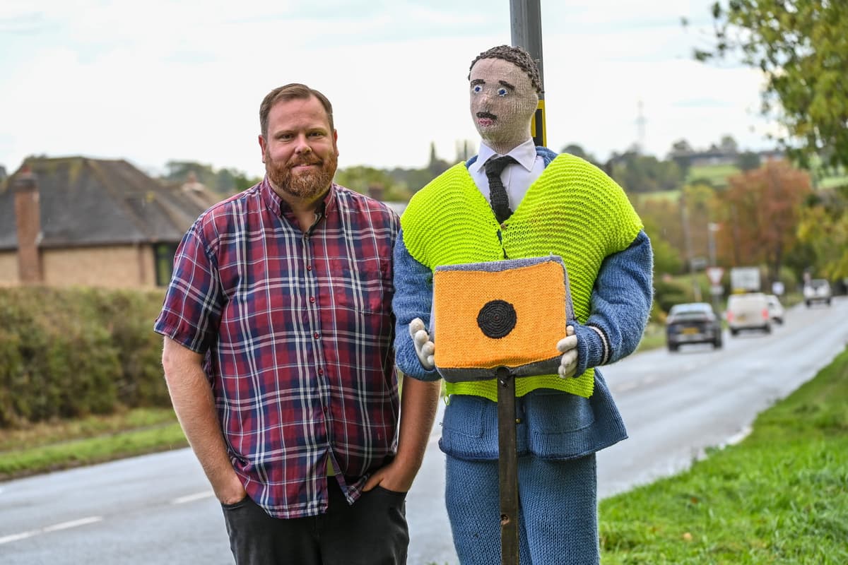 West Midlands villagers install fake knitted traffic police with speed ...