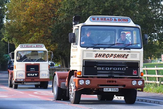 A pair of lorries in W Head & Sons livery with son Brian Head driving the Bedford TM