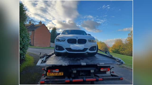 An image released by police in Ludlow of the stolen vehicle that they recovered