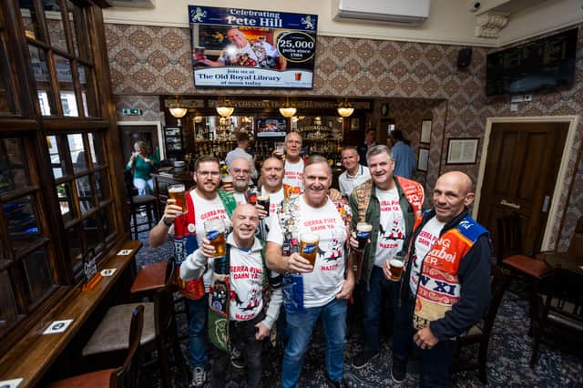 Pete with the Black Country Ale Tairsters, a group formed after they grew tired of drinking in the same local.