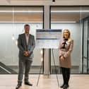 R1 Construction's commercial director Josh Coleman and pre-construction manager Abigail Bebb