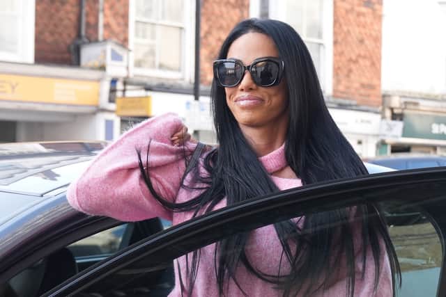 Katie Price arriving at Lewes Crown Court previously (Gareth Fuller/PA)