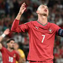 Cristiano Ronaldo looks frustrated during match against Wales