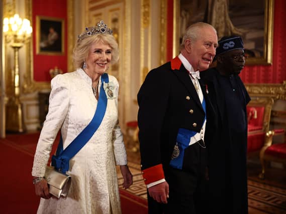 The King and Queen at the state banquet for the President of Nigeria in 2026