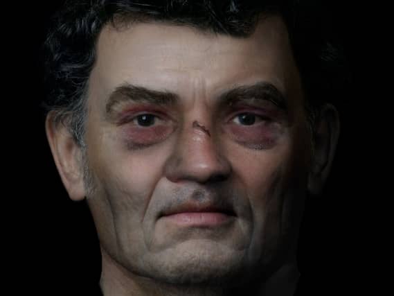 Facial reconstruction of man
