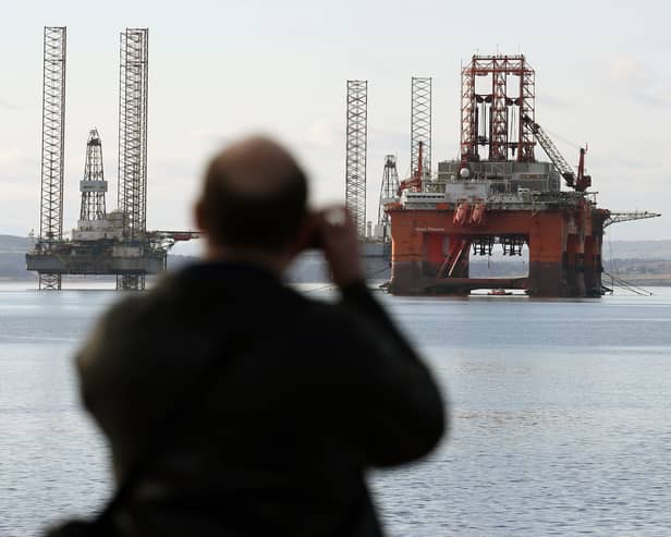 Oil rigs in Cromarty Firth