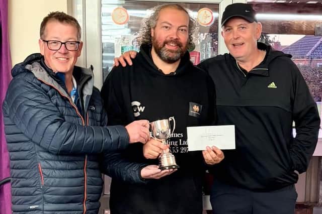 Potent pairs power – winners Callum Wraight and John Bailey with (left) Bridgewater promoter Rich Proudlove