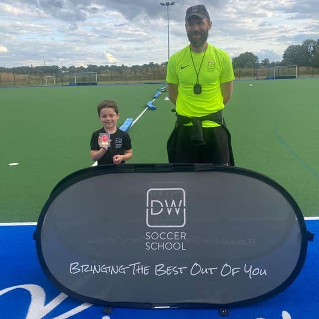 Darren Ward with his post-playing venture, the DW Soccer School