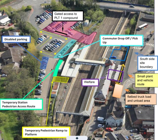 The construction plan for work at Wellington Station