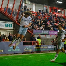 Josh Davison celebrates his stoppage-time winner